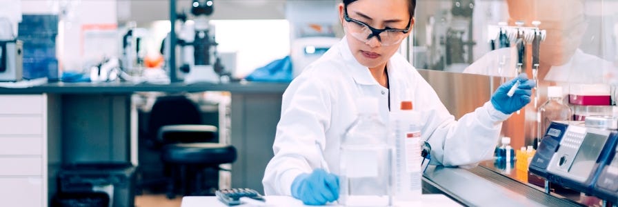 Scientist working in a lab